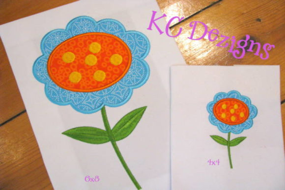 Blue Flower Applique Design Review for Boutique Sweatshirts