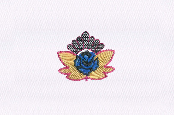Crown Blue Flower Design: A Designer’s Review for Apparel Embroidery
