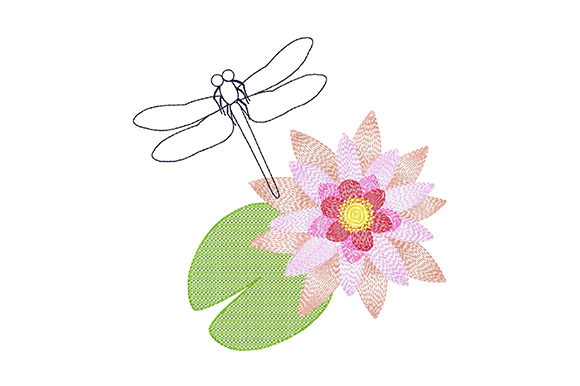 Dragonfly and Water Lily: A Designer's Review for Sweatshirt Embroidery