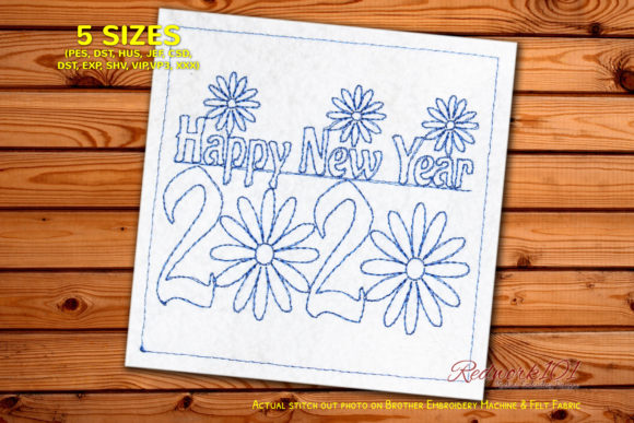Flower Design New Year 2020 Redwork Review