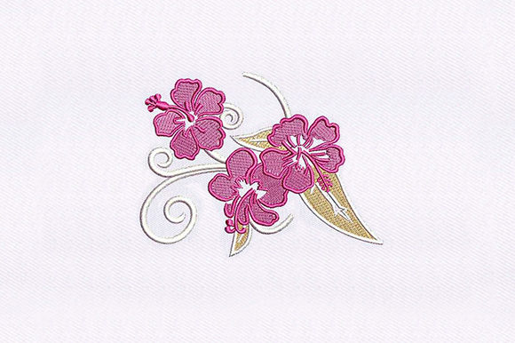 Pink Rosemallows: A Charming Touch for Personalized Embroidery Gifts