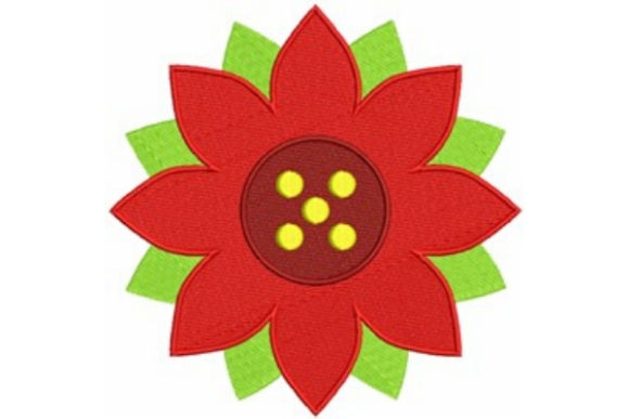 Poinsettia Flower: A Charming Addition to Your Embroidery Collection