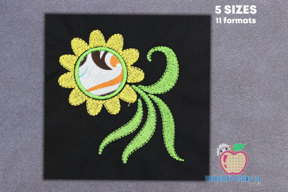 Sun Flower Applique: A Versatile Design for Personalized Gifts