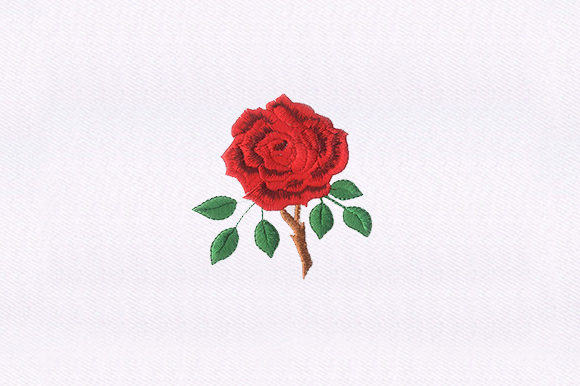 Thorny Red Rose: A Seasonal Embroidery Staple?